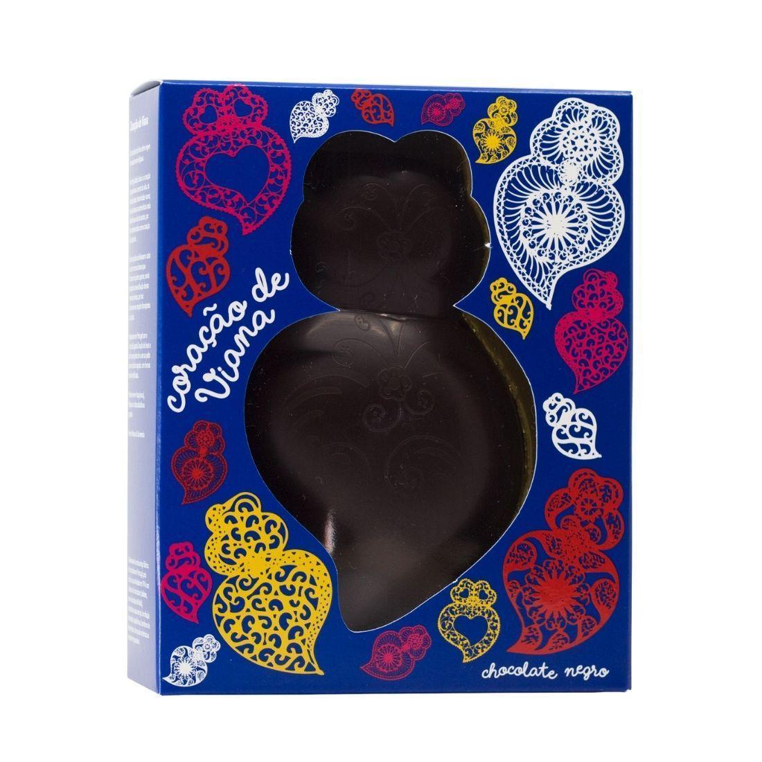 Caixa Coração de Viana 75g - Chocolate Negro